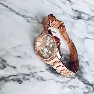 Geneva Rose Gold Watch and Charlotte Russe Cuff